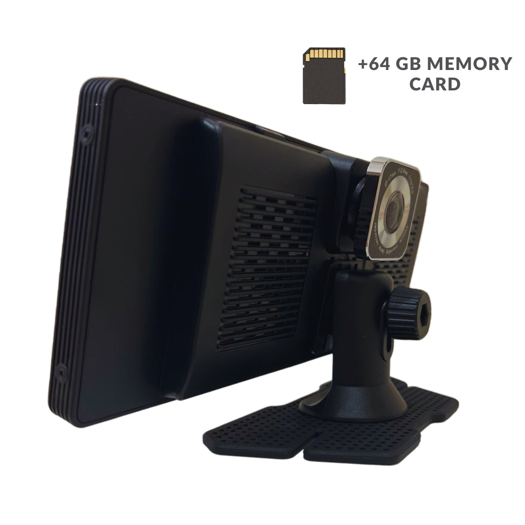 IRELIO™ Apple Carplay & Android Auto Car Display Screen with Integrated Dashcam